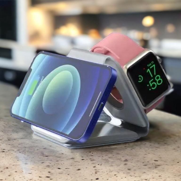 Compact 3 in 1 Wireless Charger | Tidy | iPhone charger, watch charger, airpod charger